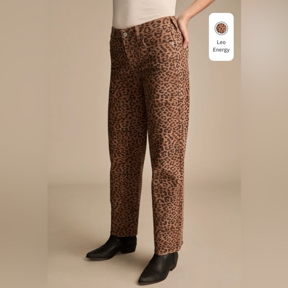 Lucky Brand-Legend Baggy Leopard Print Cotton Jeans - Picture 4 of 8